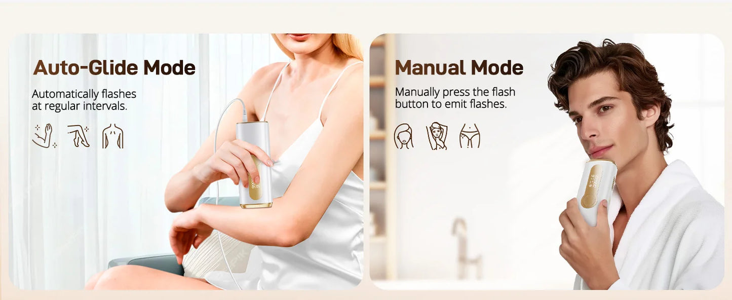 3-in-1 IPL Laser Hair Removal Device with Ice Cooling