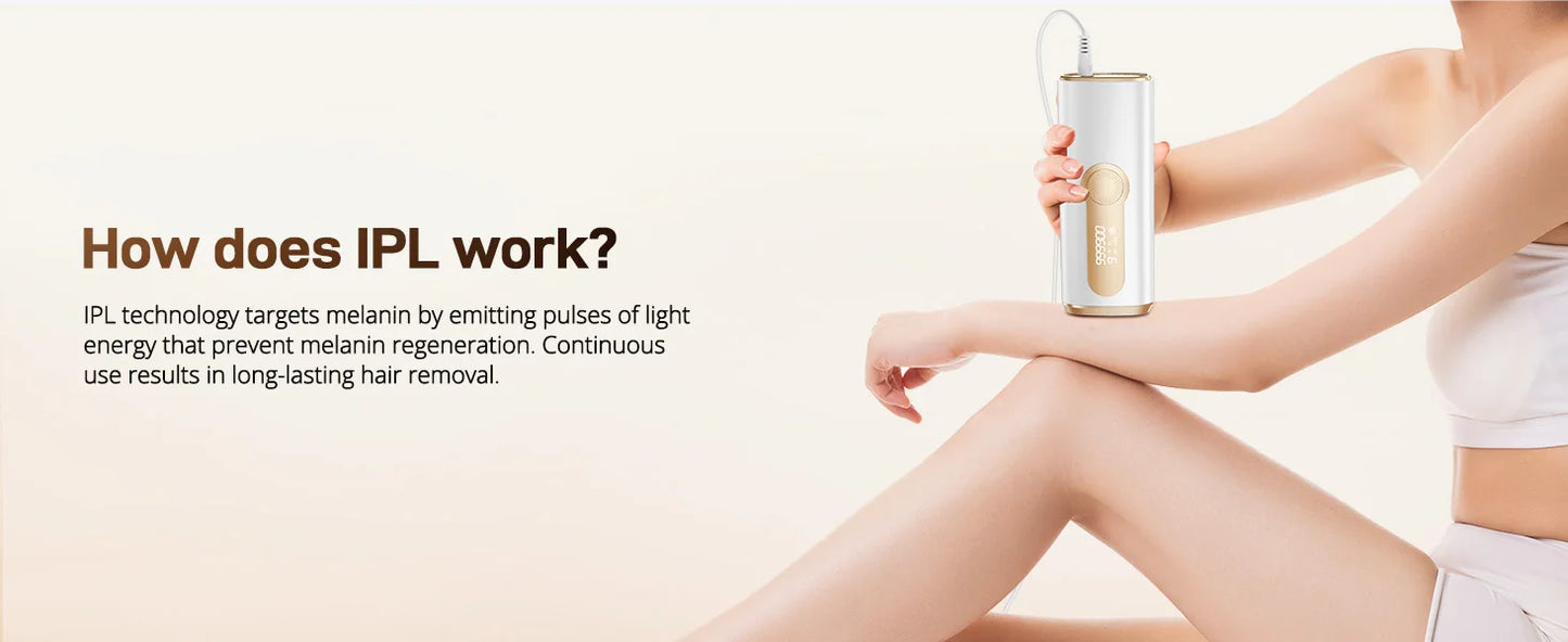 3-in-1 IPL Laser Hair Removal Device with Ice Cooling