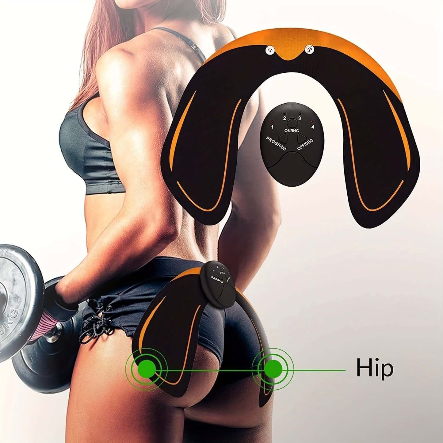 Girl using the Hip and Butt Toner Device