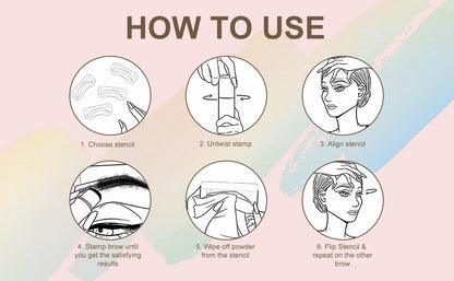 Eyebrow Stamp Stencil Kit