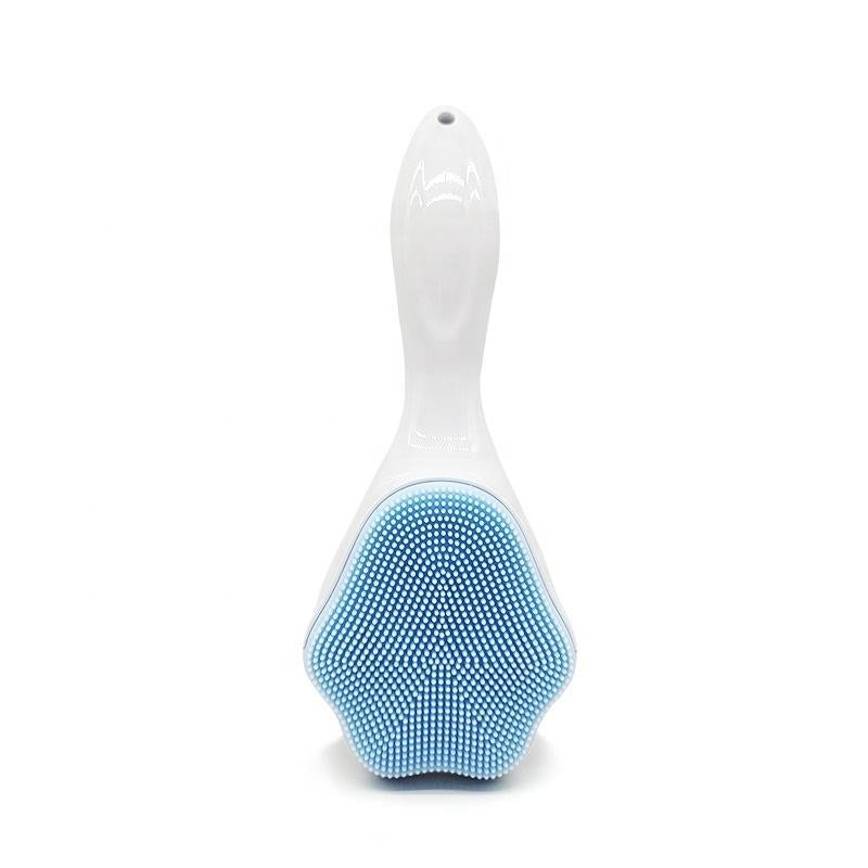 Blue Handheld Silicone Face Scrubber Exfoliator