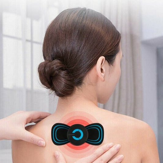 Electric Portable Neck Back Body Massager on a girl's back