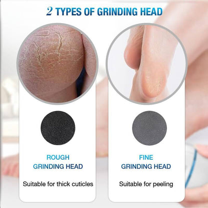 Electric Vacuum Foot Grinder - two types of grinding head