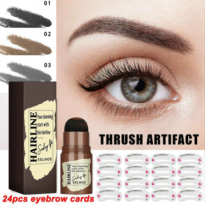 Eyebrow Stamp Stencil Kit - 3 colors and 24 shapes