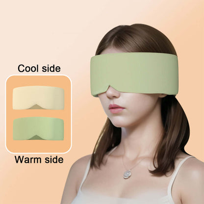 Girl wearing a green Soft Silk Cotton Comfort Sleep Eye Mask
