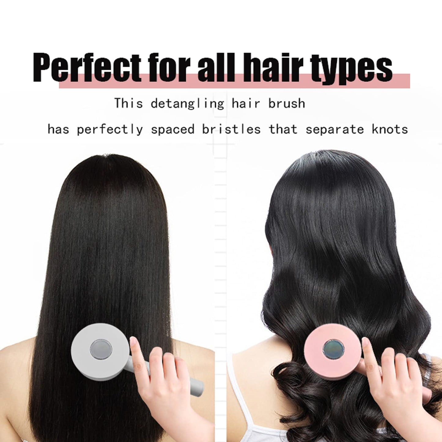 Massage One-key Self-cleaning Hair Brush - for all hair types