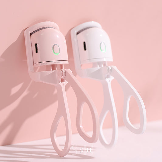 Pink and White Electric Portable Eyelash Curlers