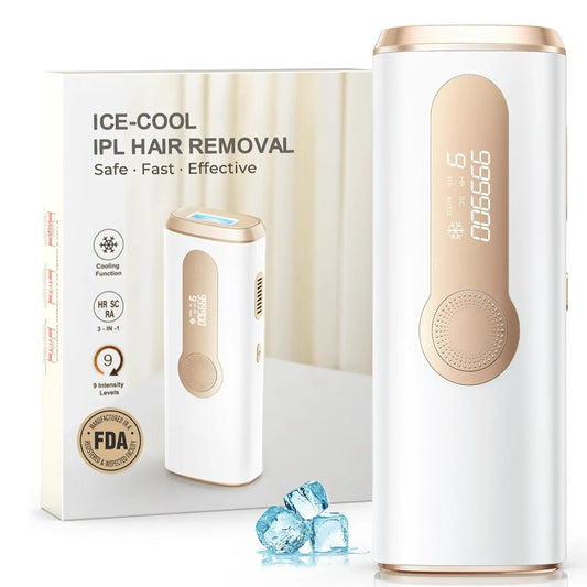 3-in-1 IPL Laser Hair Removal Device with Ice Cooling