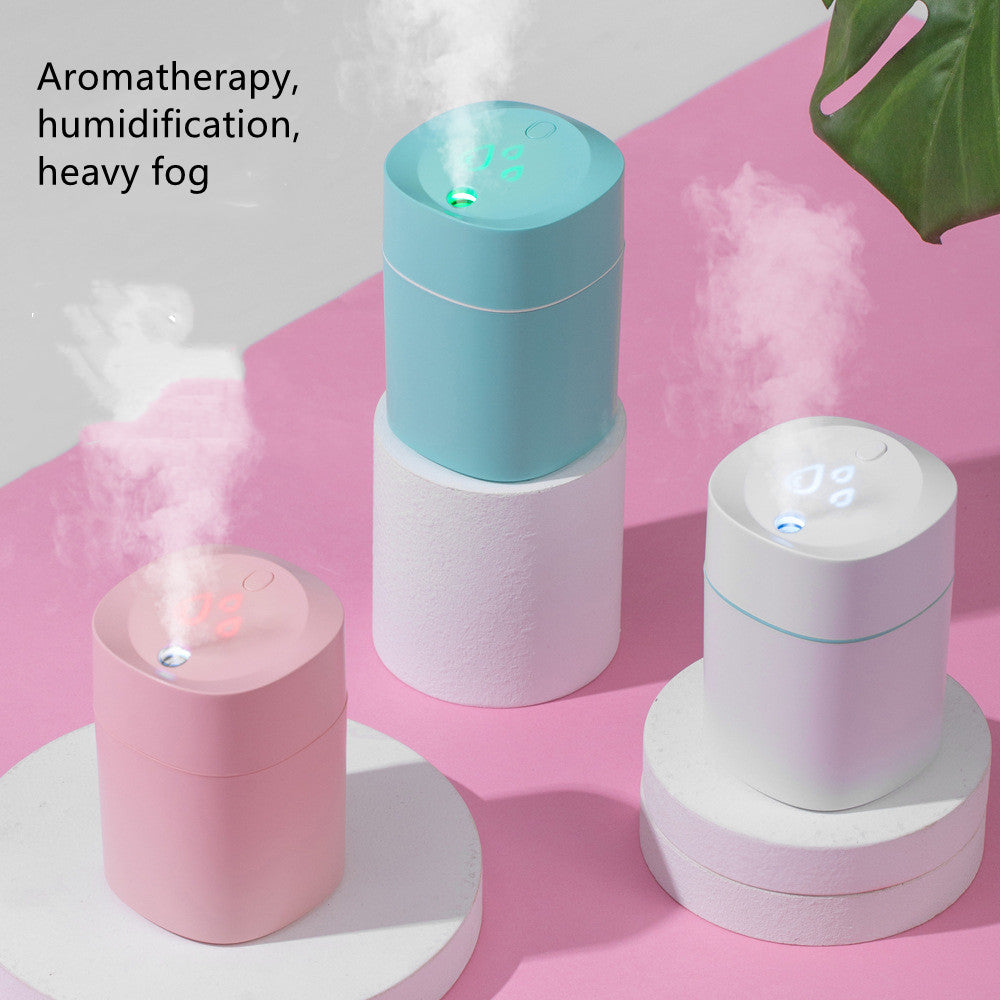 Three USB Desktop Humidifiers with LED Night Light - aromatherapy, humidification, heavy fog