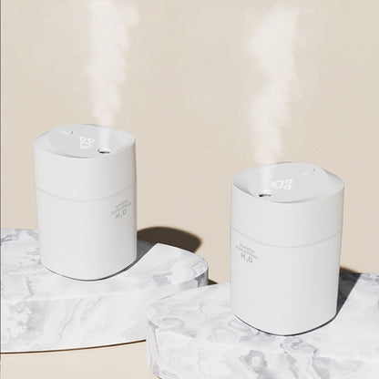 Two white USB Desktop Humidifiers with LED Night Light