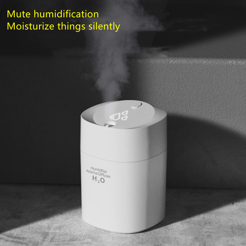 White USB Desktop Humidifier with LED Night Light